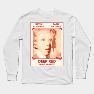 Deep Red Poster Long Sleeve T-Shirt